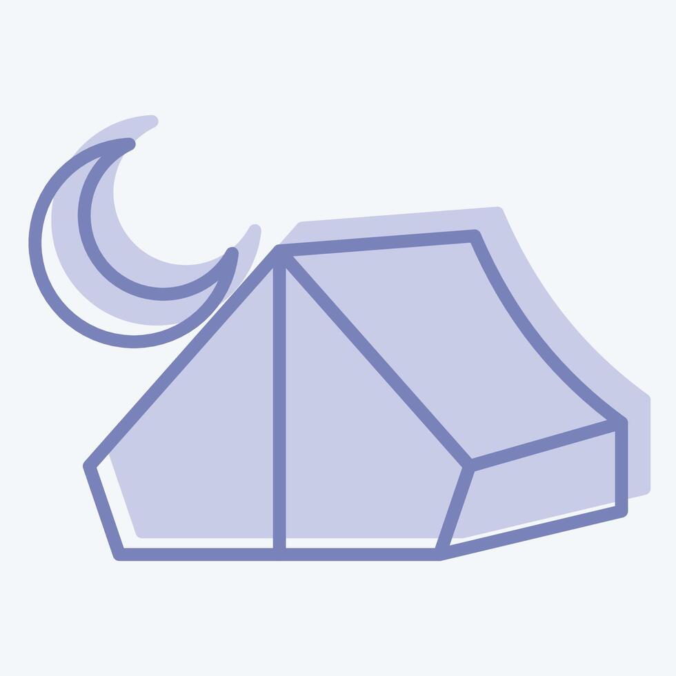 Icon Camp. related to Leisure and Travel symbol. two tone style. simple design illustration. vector
