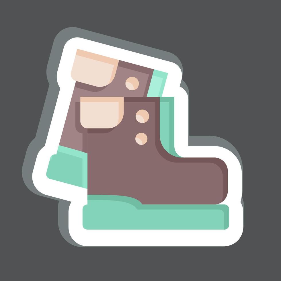 Sticker Hiking. related to Leisure and Travel symbol. simple design illustration. vector