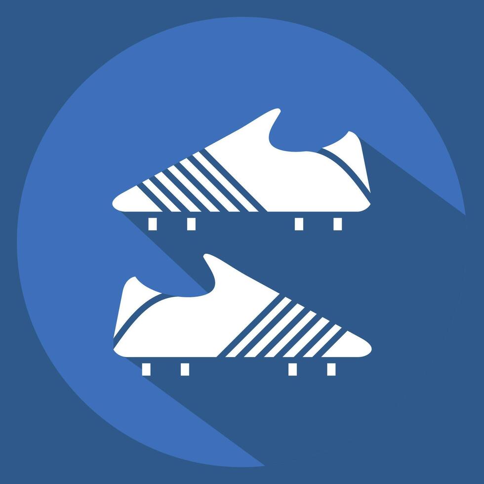 Icon Cleats. related to Hockey Sports symbol. long shadow style. simple design editable vector