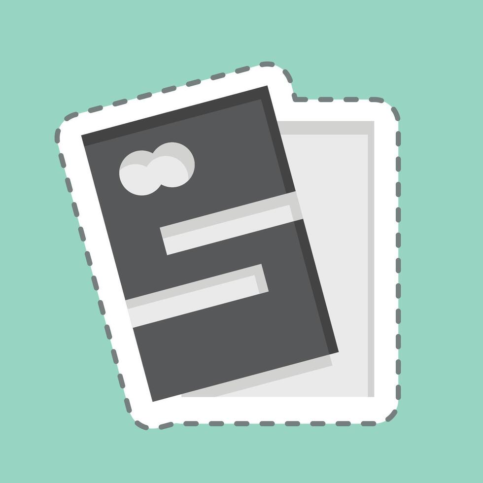 Sticker line cut Documents. related to Leisure and Travel symbol. simple design illustration. vector