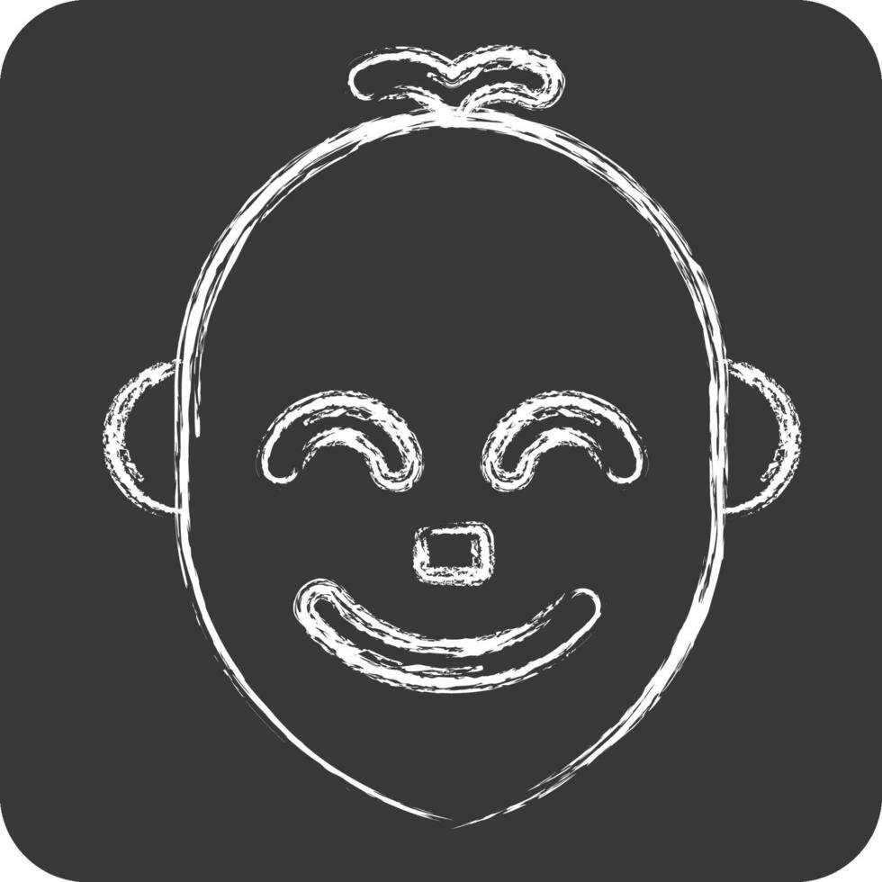 Icon Baby. related to Milk and Drink symbol. chalk Style. simple design editable. simple illustration vector