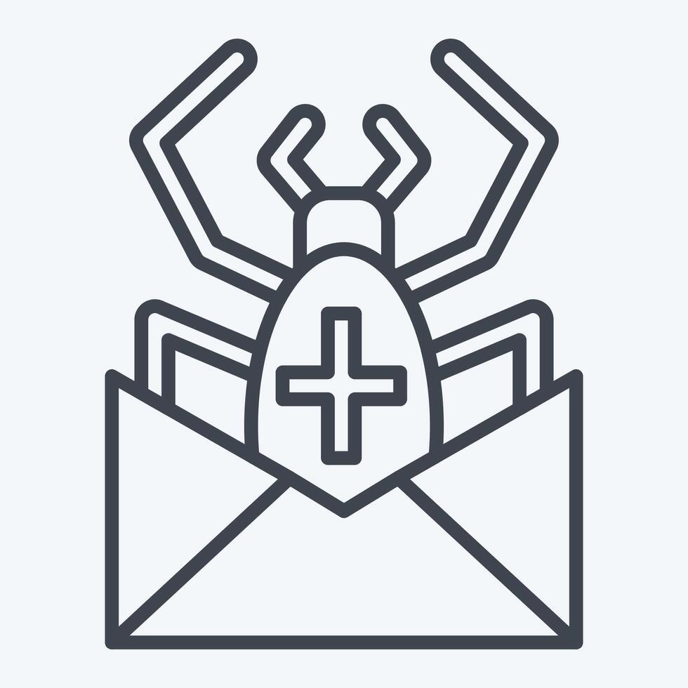 Icon Spam. related to Post Office symbol. line style. simple design editable. simple illustration vector