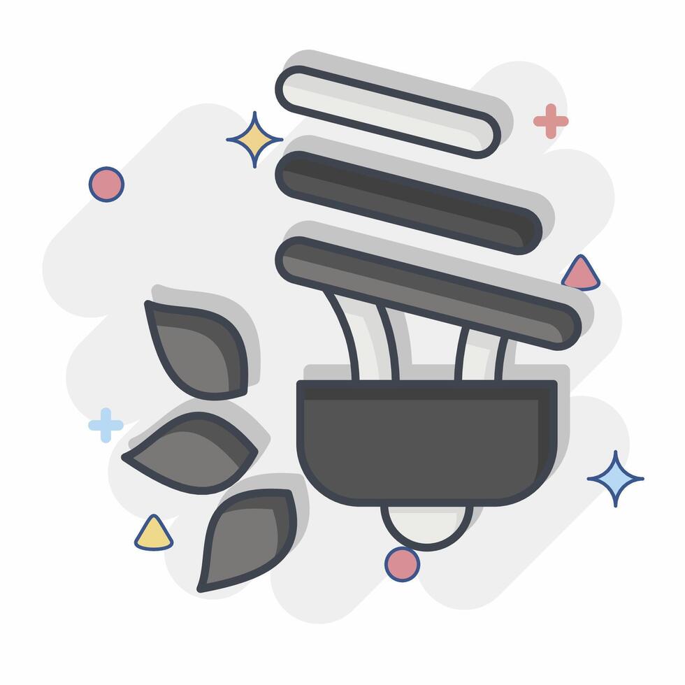 Icon Icon Green Energy. related to Ecology symbol. comic style. simple design editable. simple illustration vector