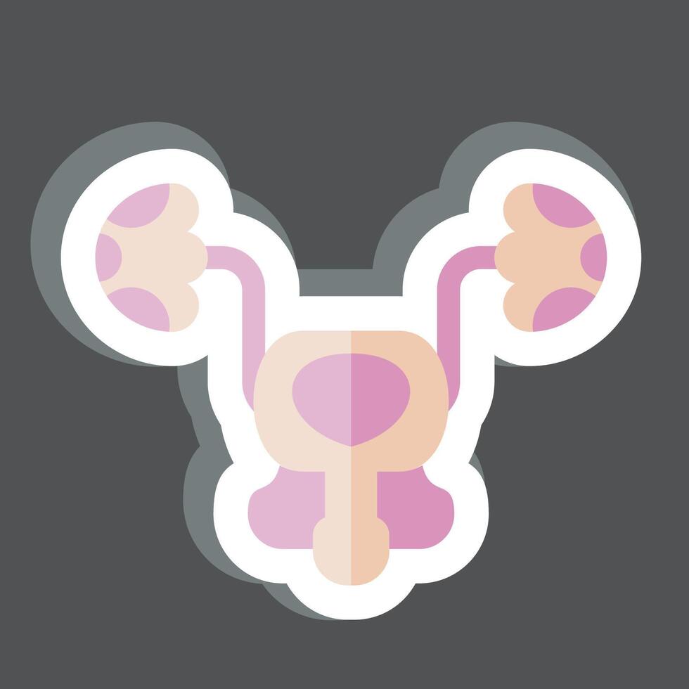 Sticker Bladder. related to Human Organ symbol. simple design editable. simple illustration vector