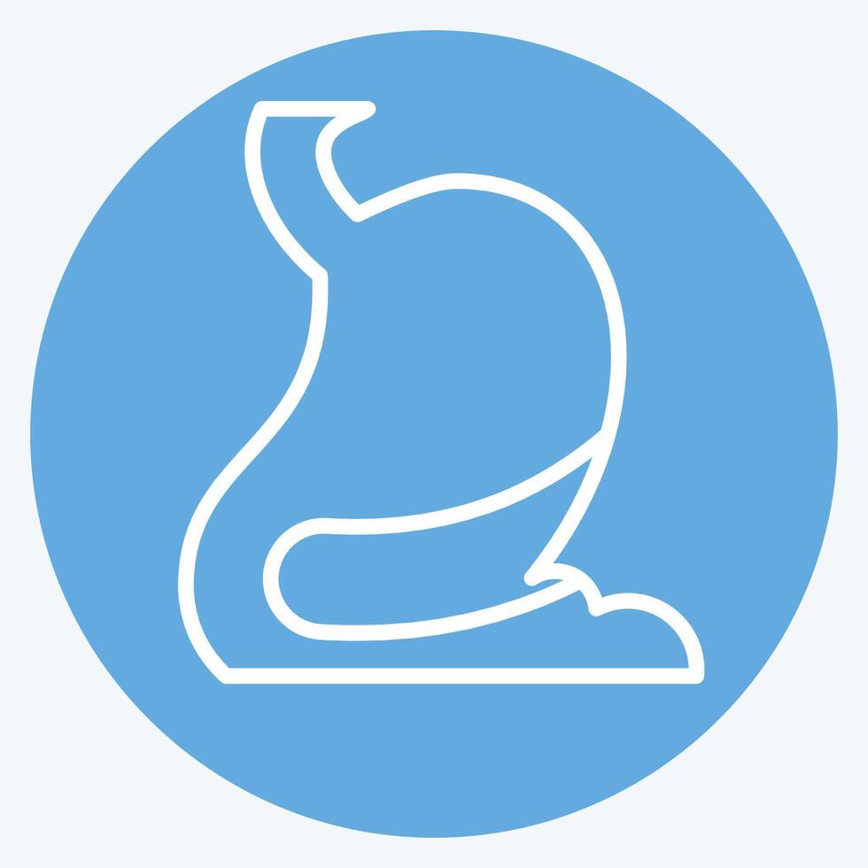 Icon Stomach. related to Human Organ symbol. blue eyes style. simple design editable. simple illustration vector