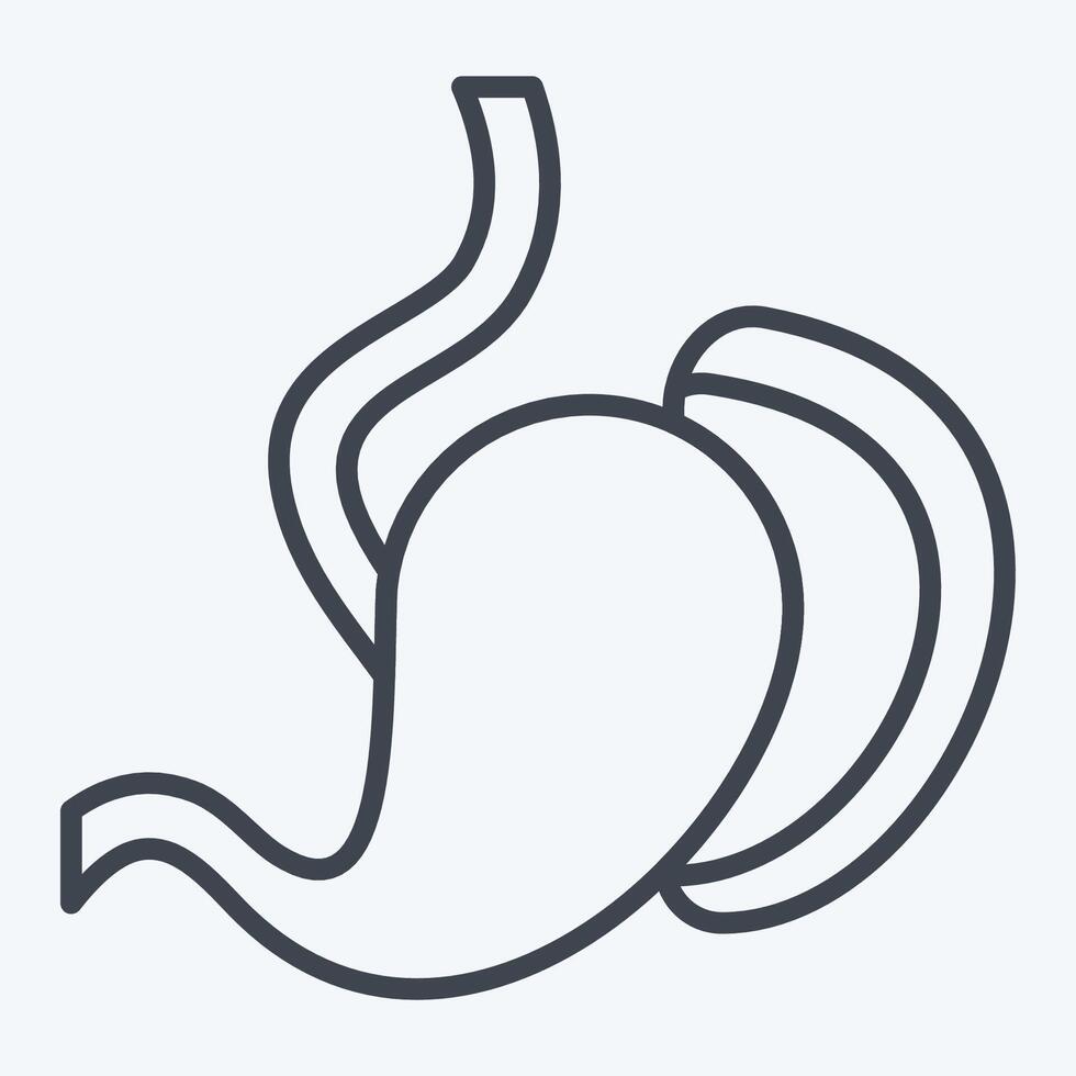 Icon Spleen. related to Human Organ symbol. line style. simple design editable. simple illustration vector