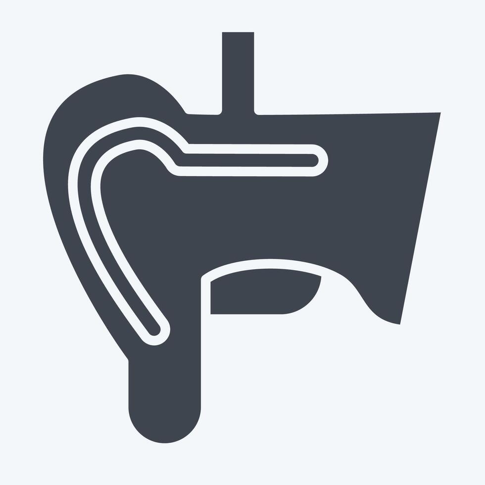 Icon Ear. related to Human Organ symbol. glyph style. simple design editable. simple illustration vector