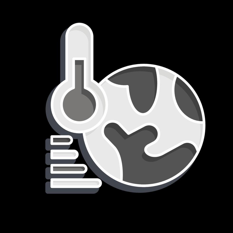 Icon Global Warming. related to Ecology symbol. glossy style. simple design editable. simple illustration vector