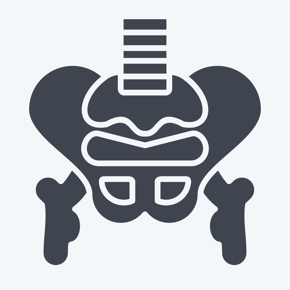 Icon Pelvis. related to Human Organ symbol. glyph style. simple design editable. simple illustration vector
