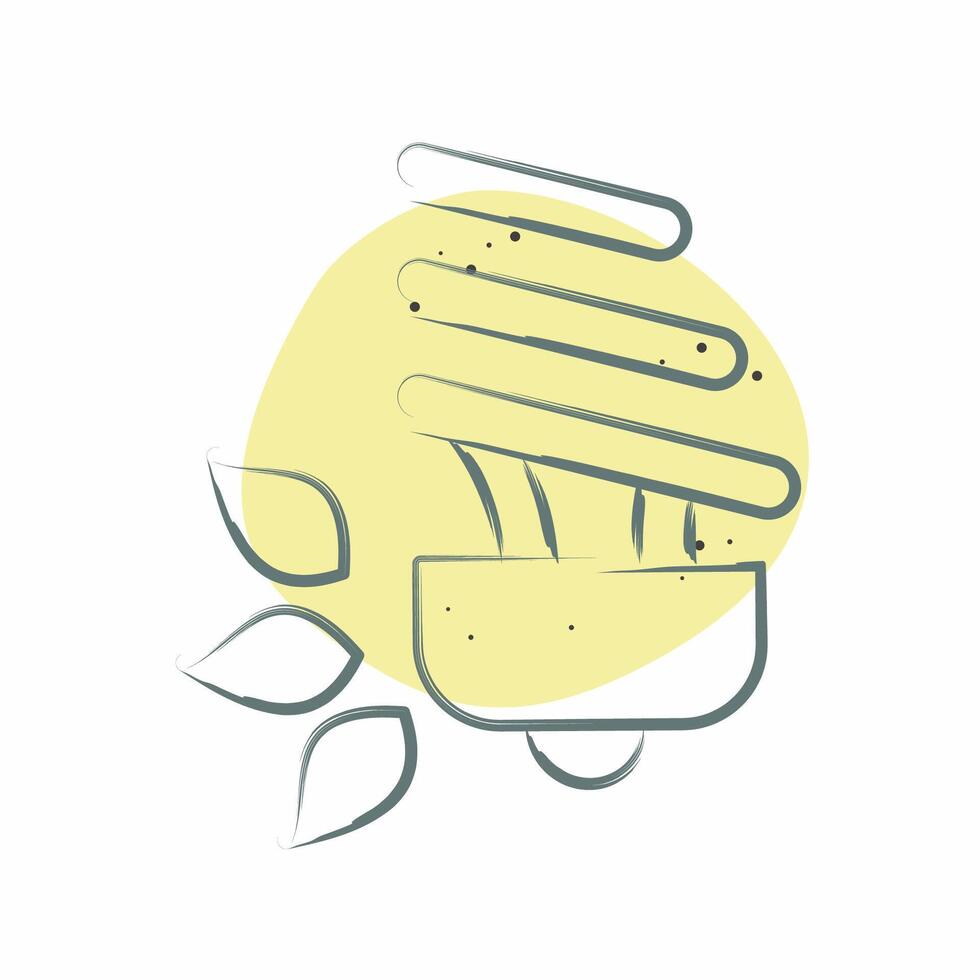 Icon Icon Green Energy. related to Ecology symbol. Color Spot Style. simple design editable. simple illustration vector