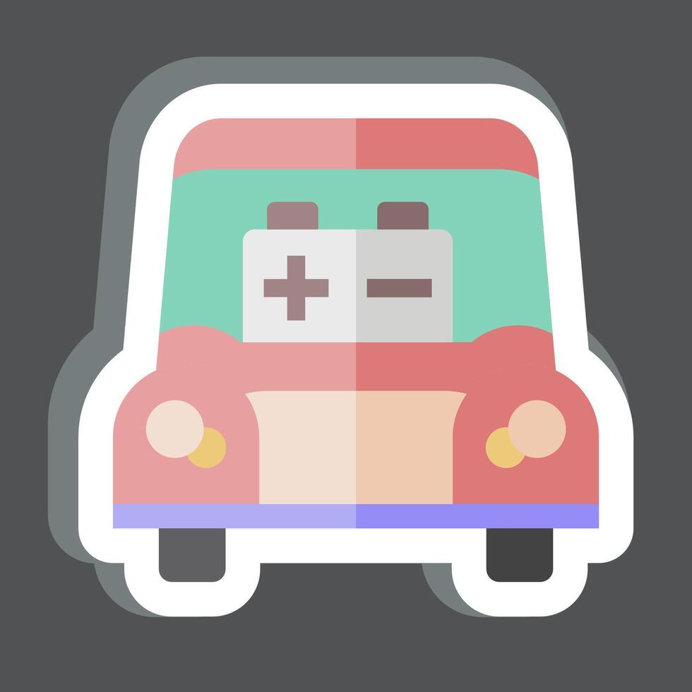 Sticker Battery. related to Garage symbol. simple design editable. simple illustration vector