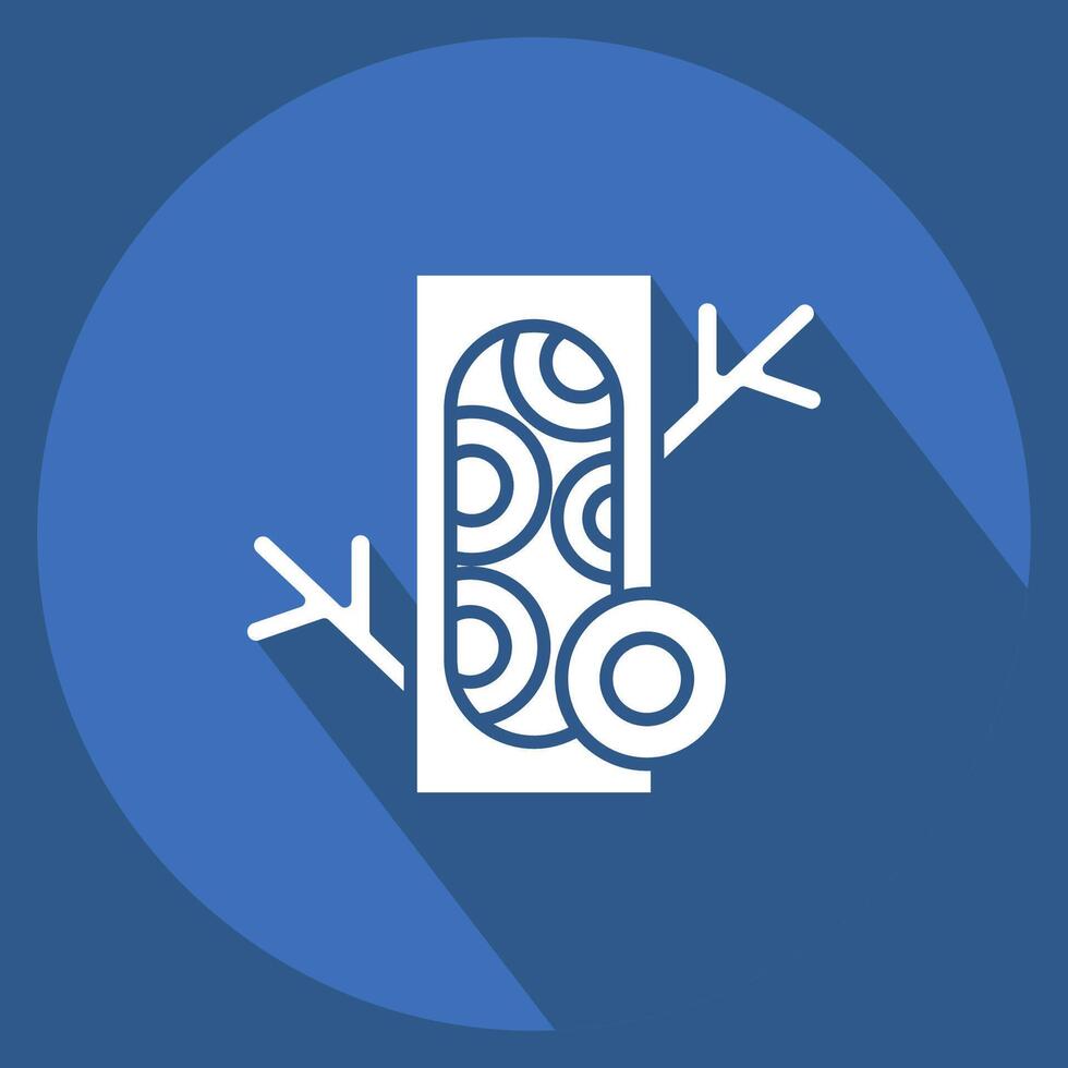 Icon Blood Cell. related to Human Organ symbol. long shadow style. simple design editable. simple illustration vector