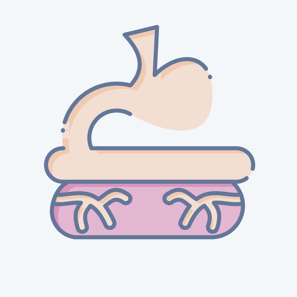 Icon Small Intestine. related to Human Organ symbol. doodle style. simple design editable. simple illustration vector