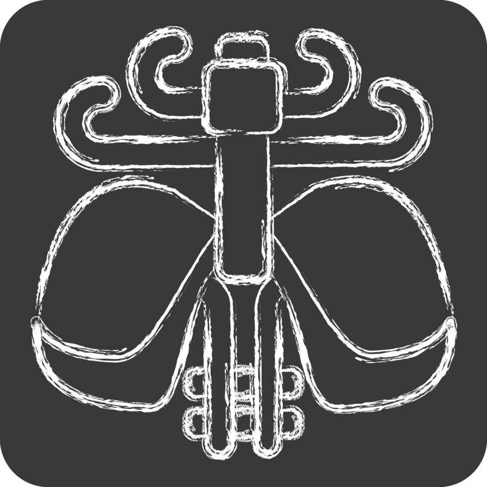 Icon Diaphragm. related to Human Organ symbol. chalk Style. simple design editable. simple illustration vector