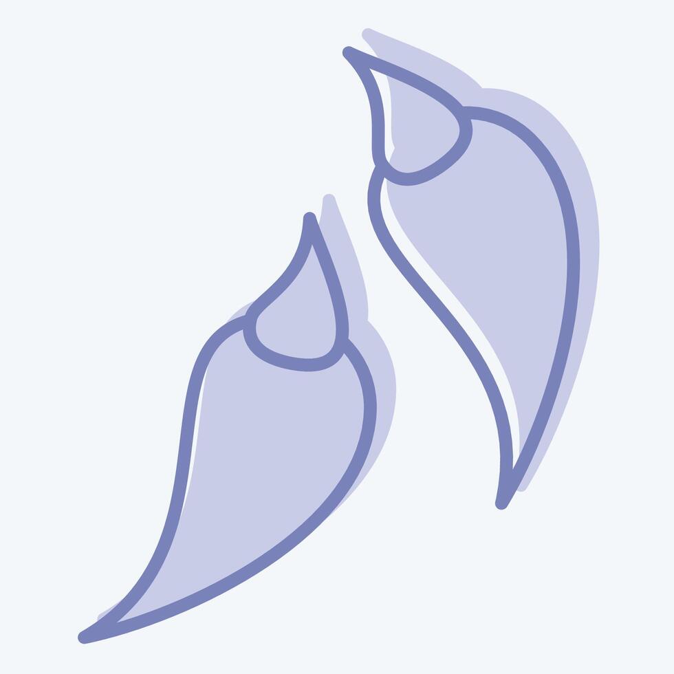 Icon Chili. related to Spice symbol. two tone style. simple design editable. simple illustration vector