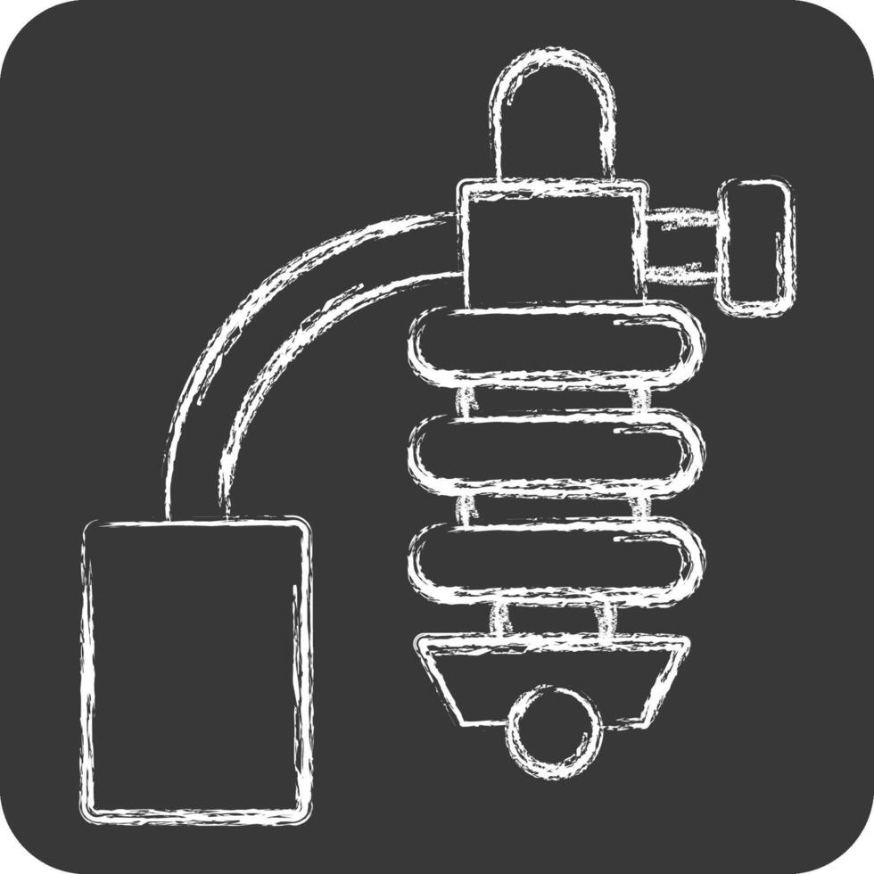 Icon Shock Absorber. related to Garage symbol. chalk Style. simple design editable. simple illustration vector