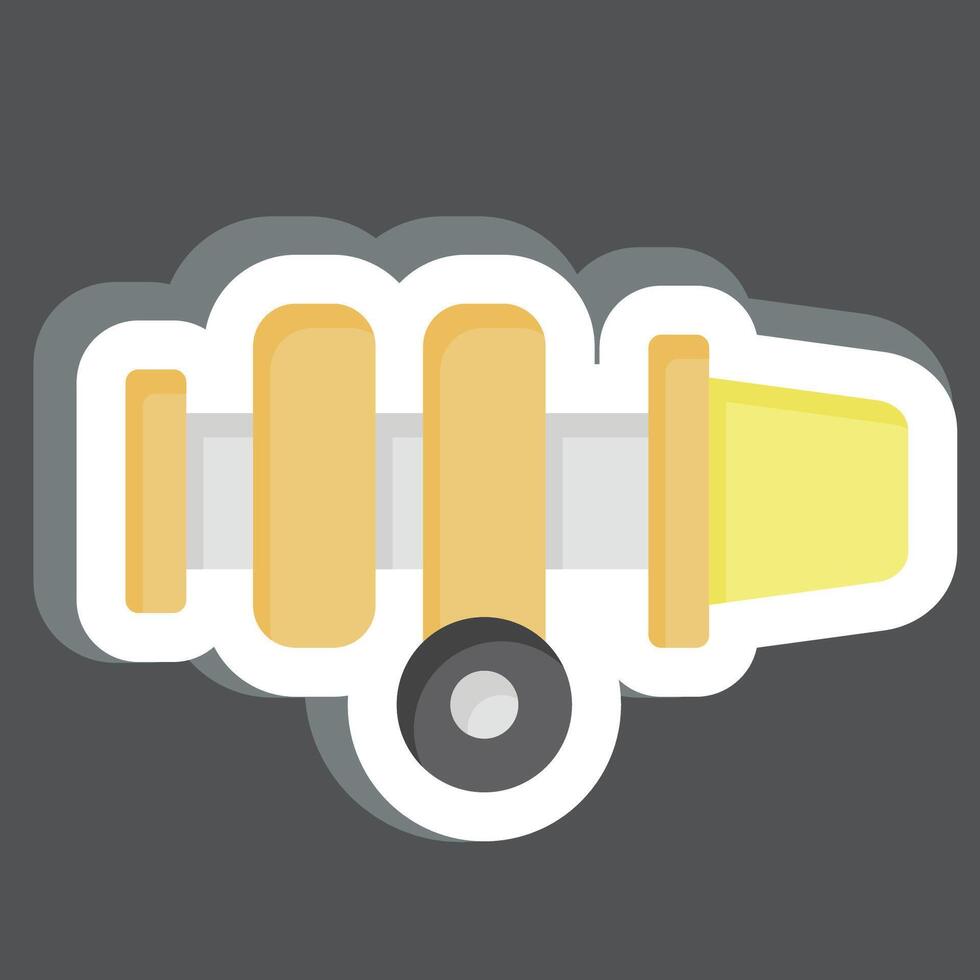 Sticker Turbo Filter. related to Garage symbol. simple design editable. simple illustration vector