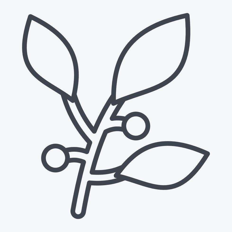 Icon Bay Leaf. related to Spice symbol. line style. simple design editable. simple illustration vector