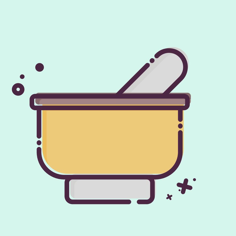 Icon Spice Bowl. related to Spice symbol. MBE style. simple design editable. simple illustration vector