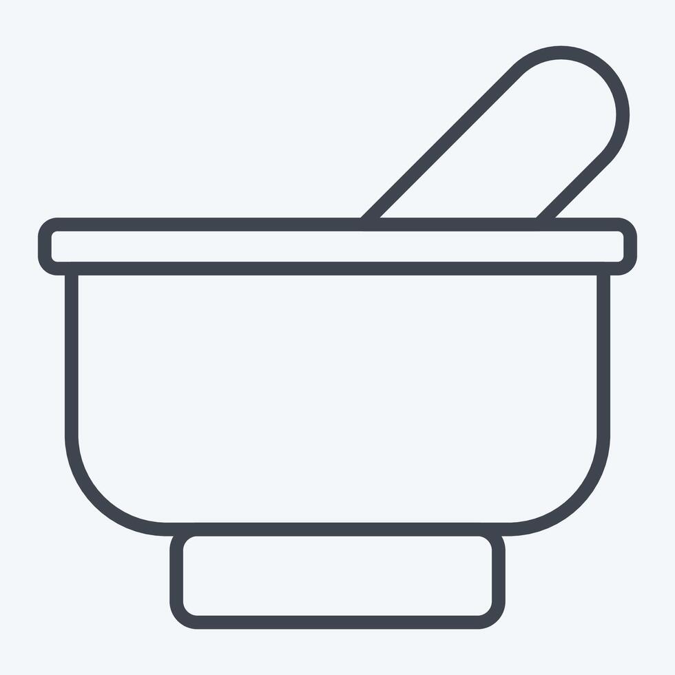 Icon Spice Bowl. related to Spice symbol. line style. simple design editable. simple illustration vector
