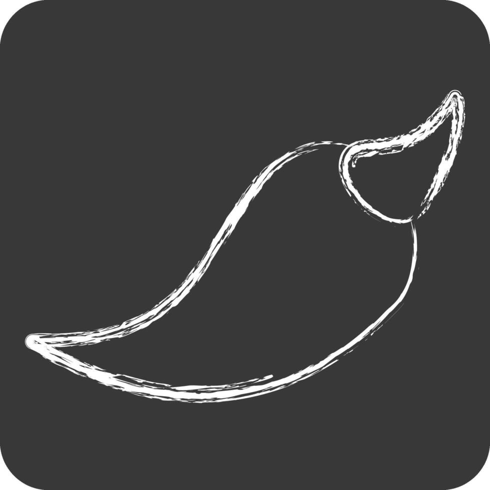 Icon Hot Pepper. related to Spice symbol. chalk Style. simple design editable. simple illustration vector