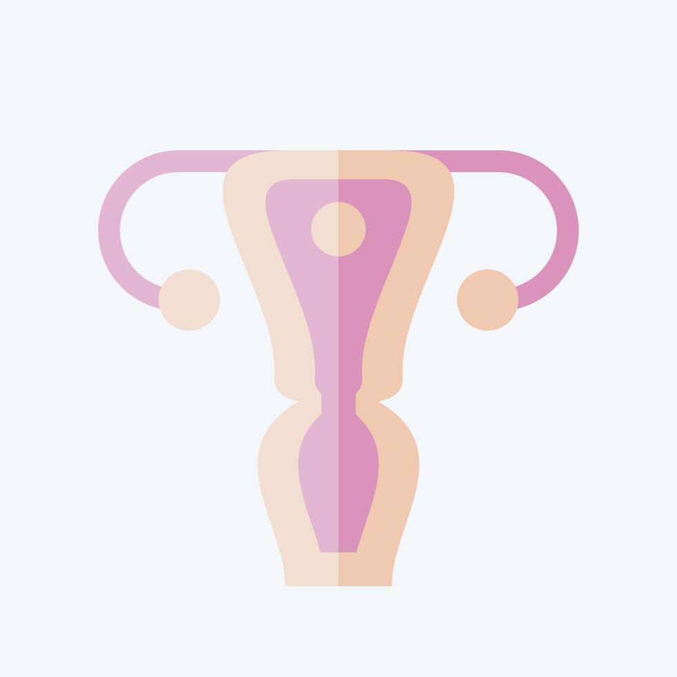 Icon Uterus. related to Human Organ symbol. flat style. simple design editable. simple illustration vector