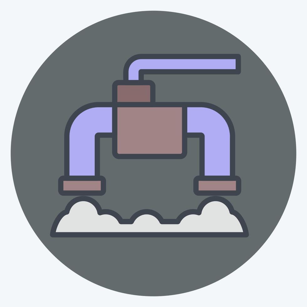 Icon Exhaust. related to Garage symbol. color mate style. simple design editable. simple illustration vector