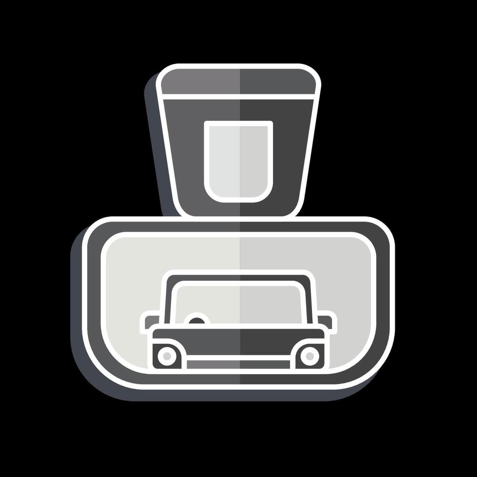 Icon Rear View Mirror. related to Garage symbol. glossy style. simple design editable. simple illustration vector