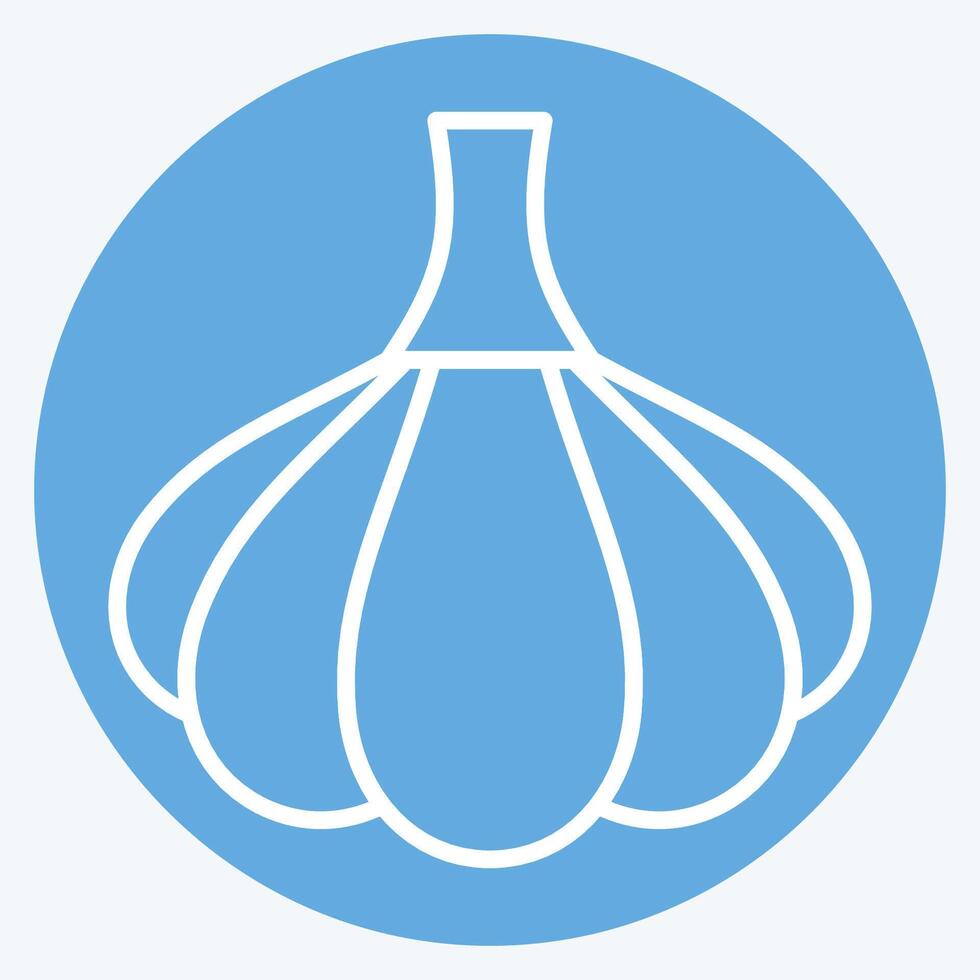 Icon Garlic. related to Spice symbol. blue eyes style. simple design editable. simple illustration vector