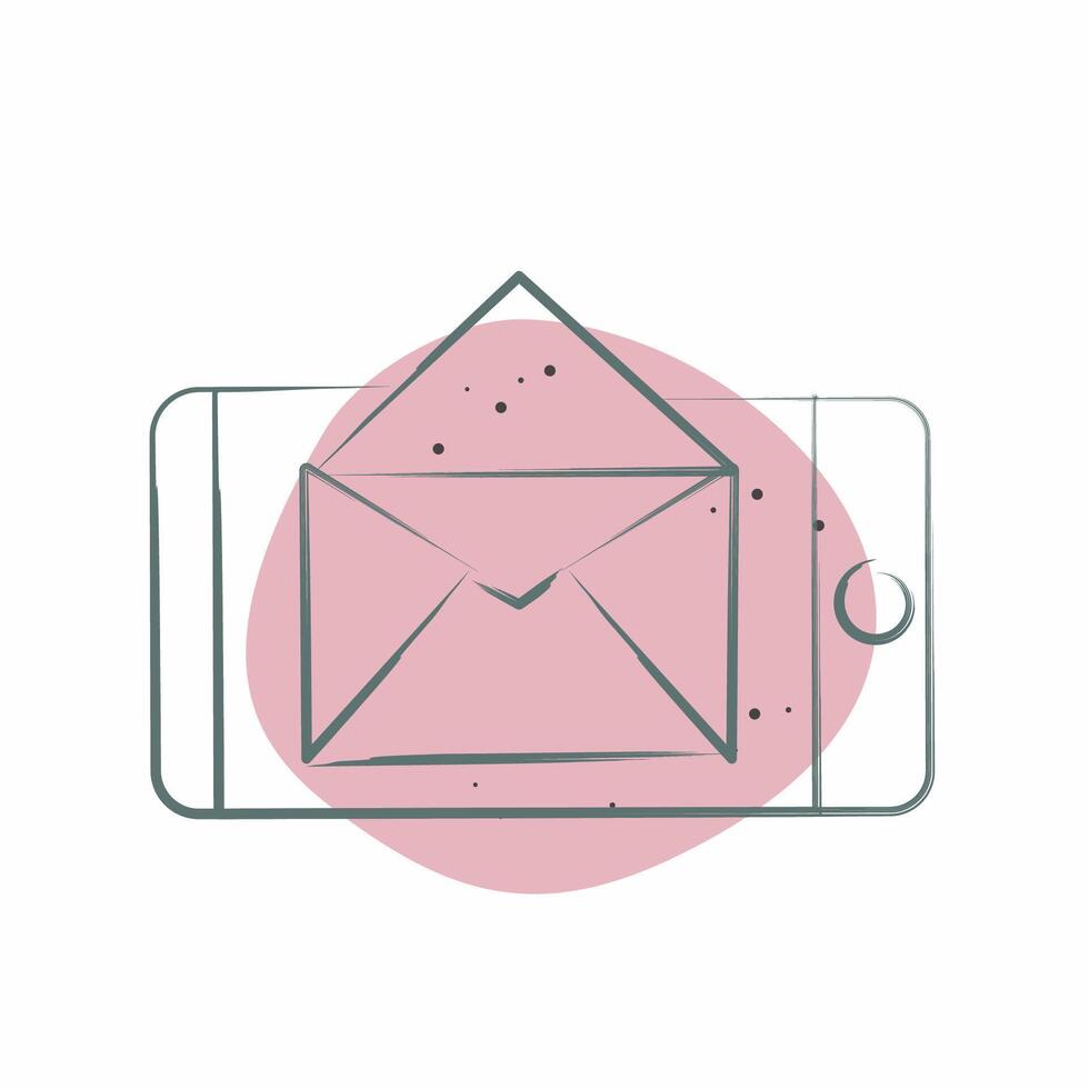 Icon Email. related to Post Office symbol. Color Spot Style. simple design editable. simple illustration vector