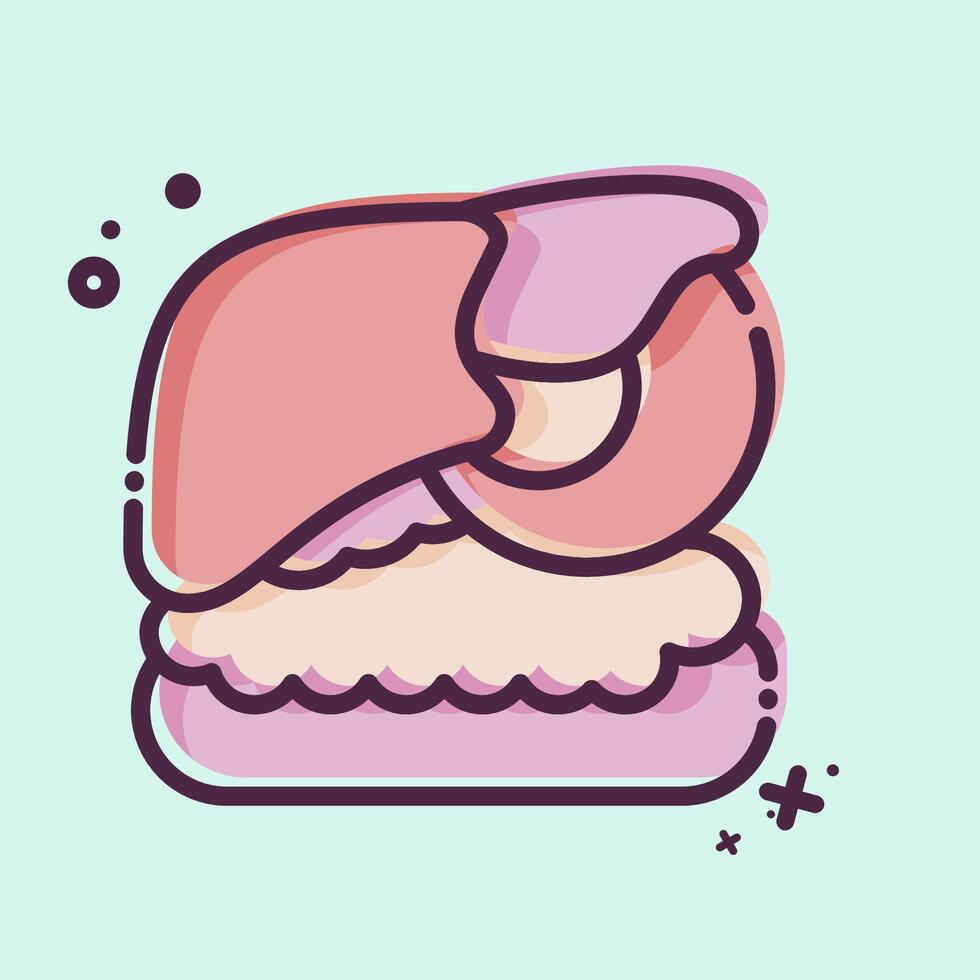 Icon Liver. related to Human Organ symbol. MBE style. simple design editable. simple illustration vector