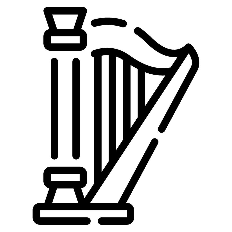 Harp icon for web, app, infographic, etc vector
