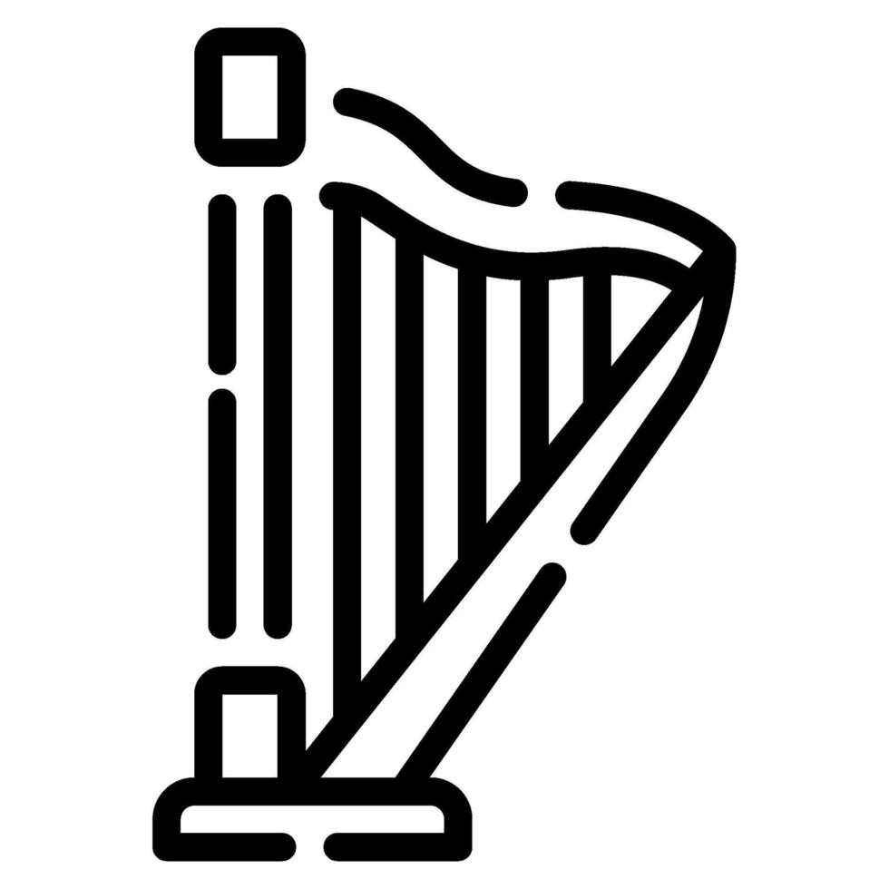 Celtic Harp icon for web, app, infographic, etc vector