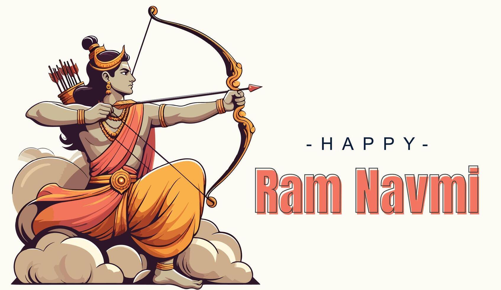 Ram Navami Social media template vector