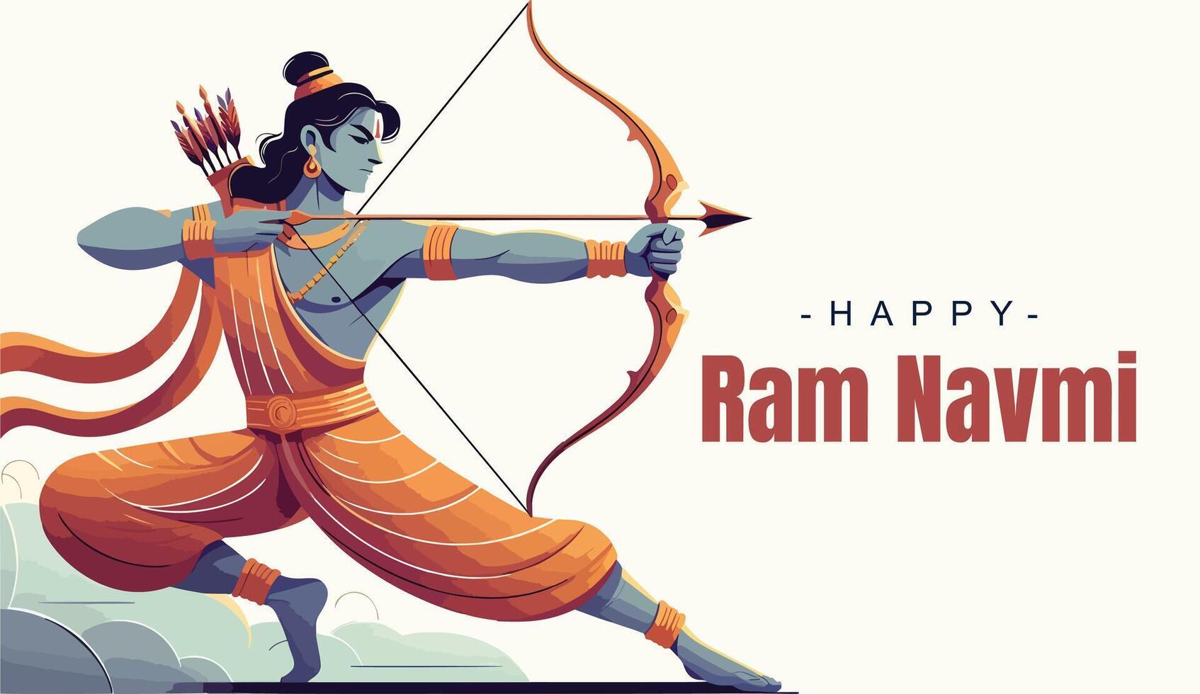 Ram Navami Social media template vector