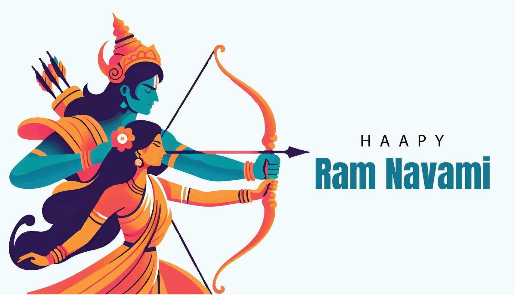 Ram Navami Social media template vector