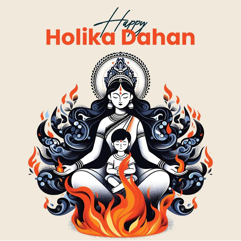 holika dahan vector Arte para social medios de comunicación