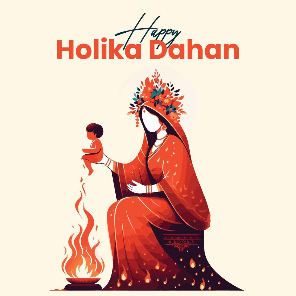 holika dahan vector Arte para social medios de comunicación