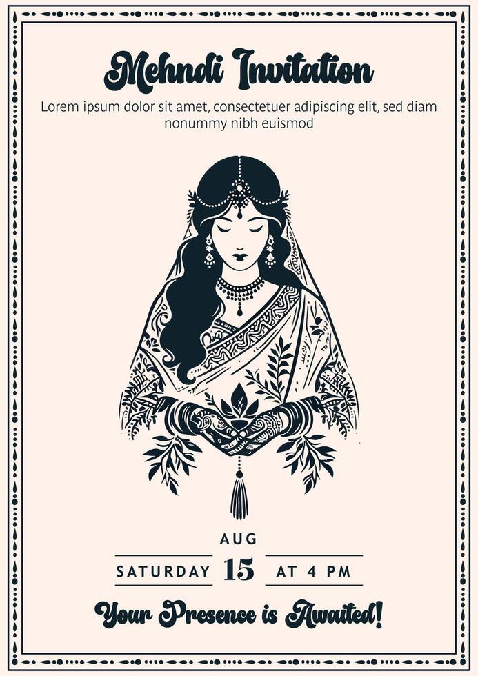 Indian bride mehndi template best for mehndi invitation ceremony Indian bride mehndi template best for mehndi invitation ceremony