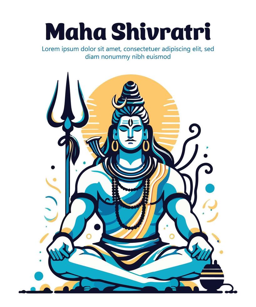 señor shiva vector ilustración