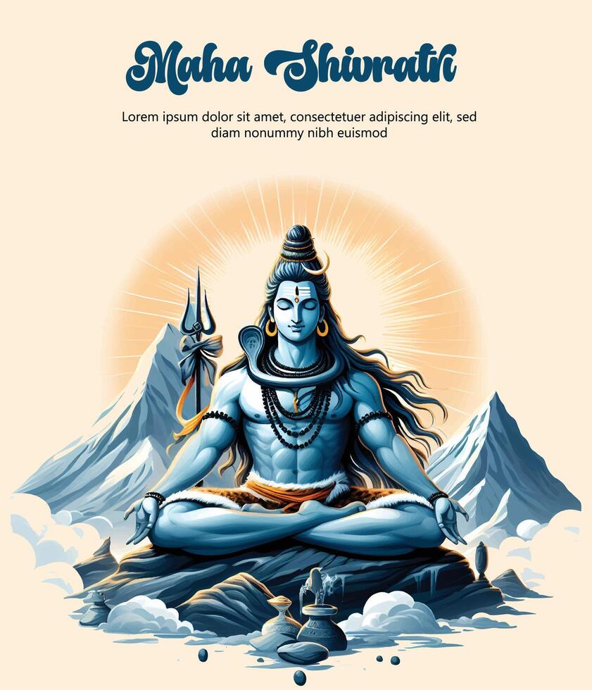 Lord shiva vector illustration