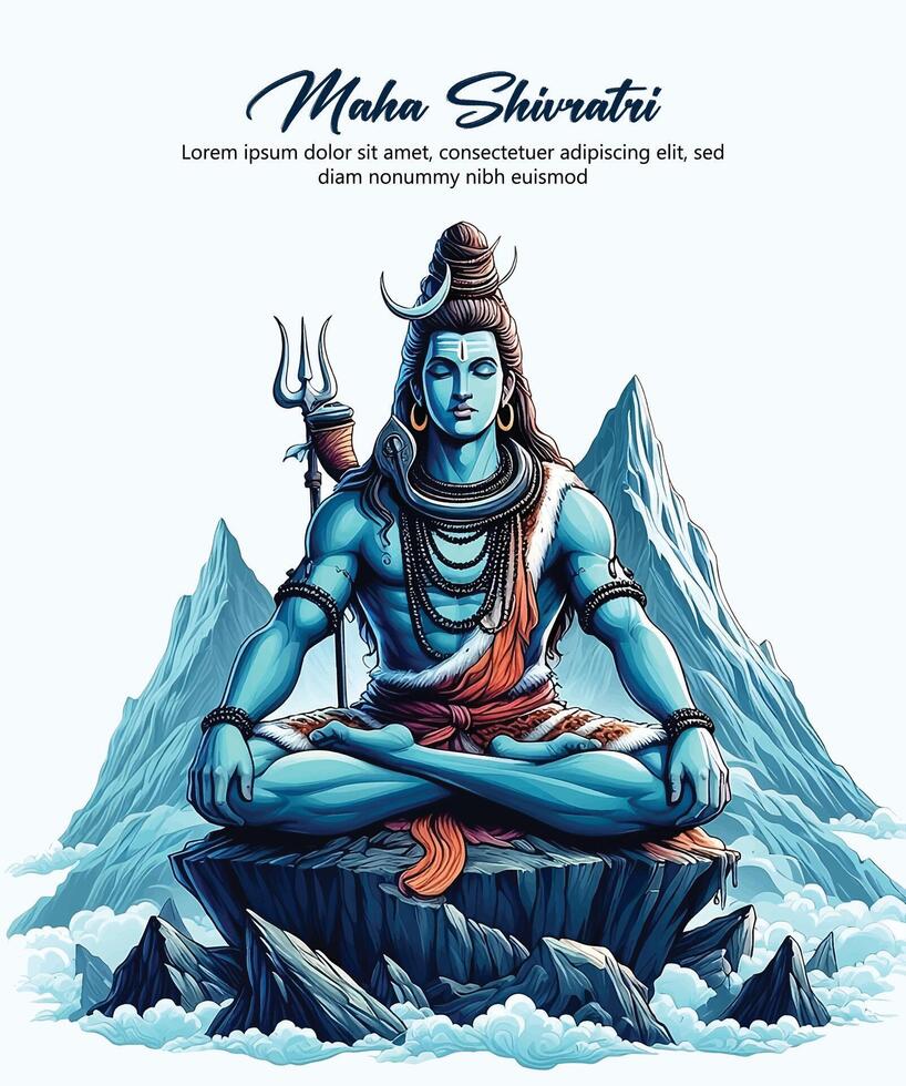Lord shiva vector illustration