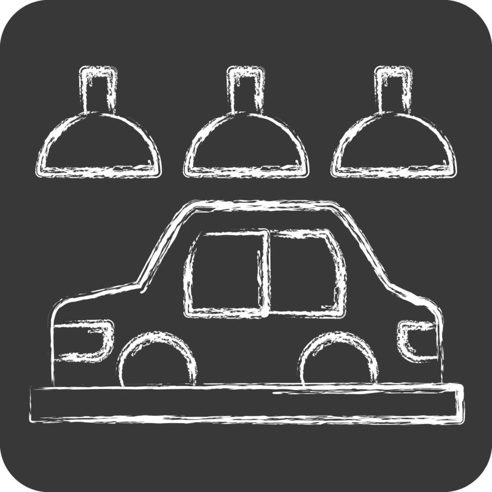 Icon Body Frame. related to Garage symbol. chalk Style. simple design editable. simple illustration vector