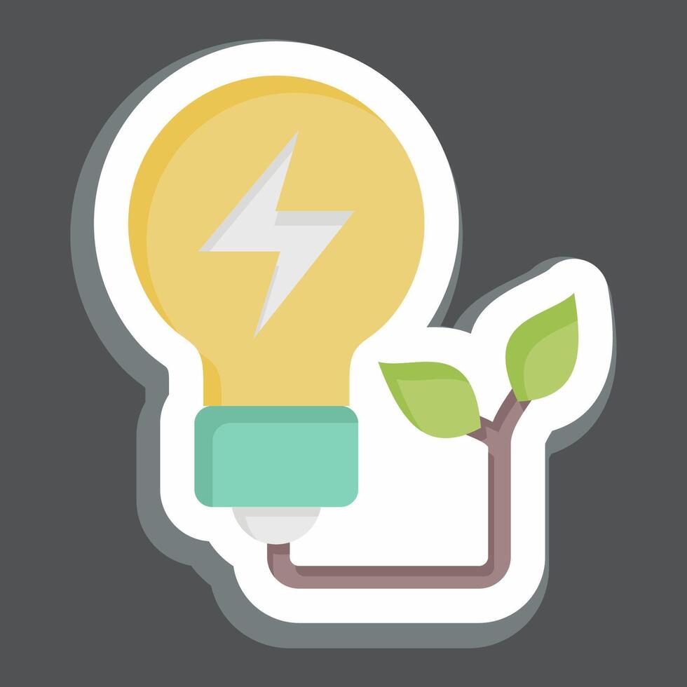 Sticker Eco Energy. related to Ecology symbol. simple design editable. simple illustration vector