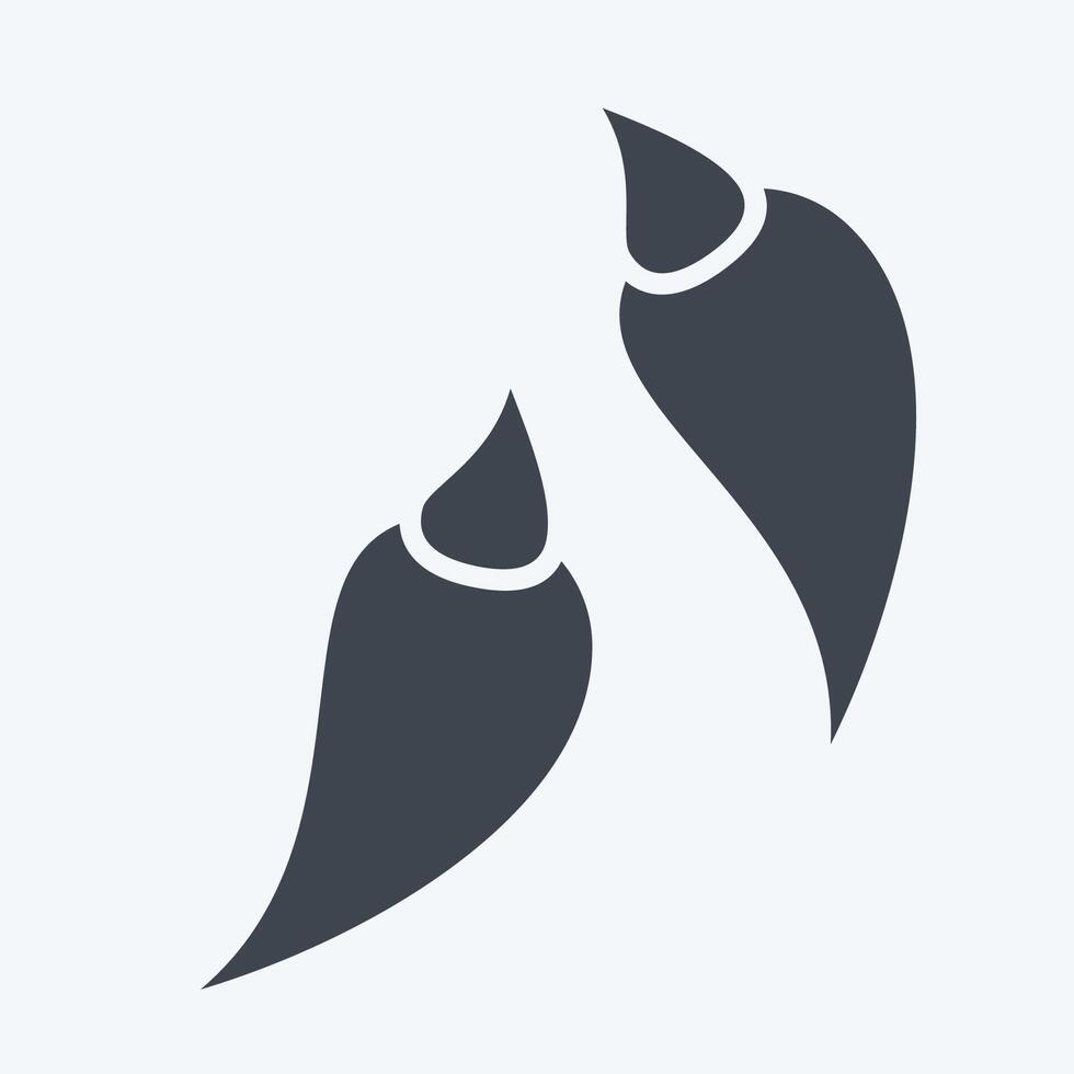 Icon Chili. related to Spice symbol. glyph style. simple design editable. simple illustration vector