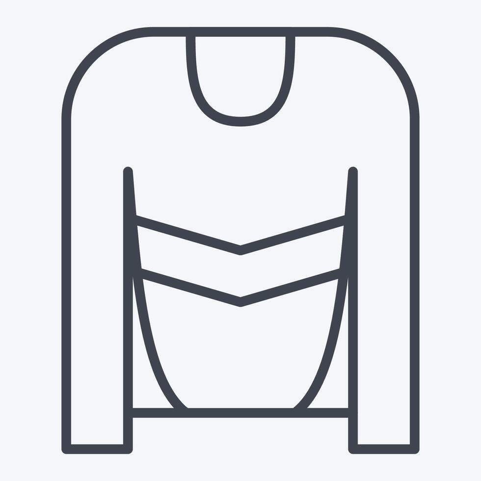 Icon Hockey Jersey. related to Hockey Sports symbol. line style. simple design editable vector