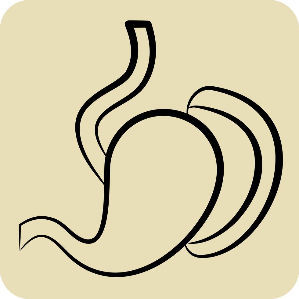 Icon Spleen. related to Human Organ symbol. hand drawn style. simple design editable. simple illustration vector