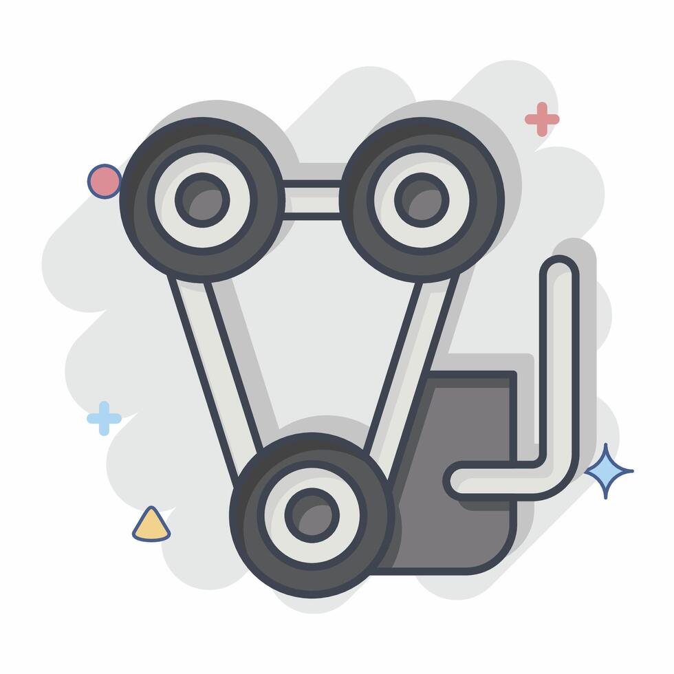 Icon Engine. related to Garage symbol. comic style. simple design editable. simple illustration vector