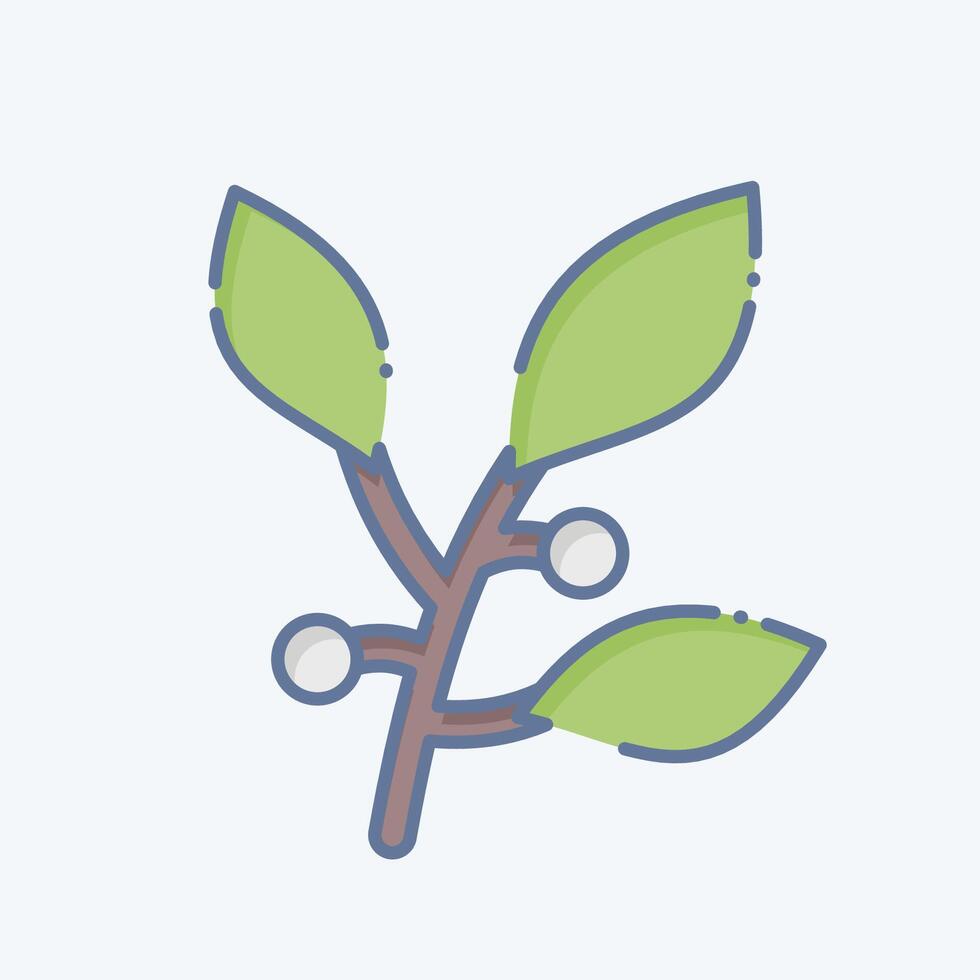 Icon Bay Leaf. related to Spice symbol. doodle style. simple design editable. simple illustration vector