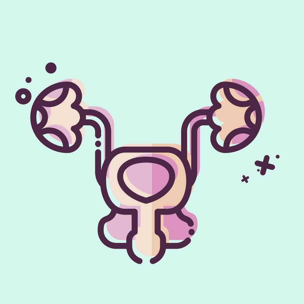 Icon Bladder. related to Human Organ symbol. MBE style. simple design editable. simple illustration vector